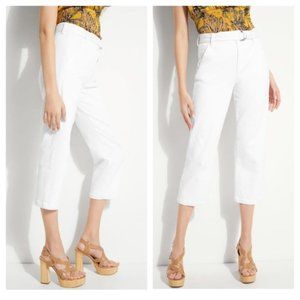 GUESS Belted Straight Leg Cropped Jeans
